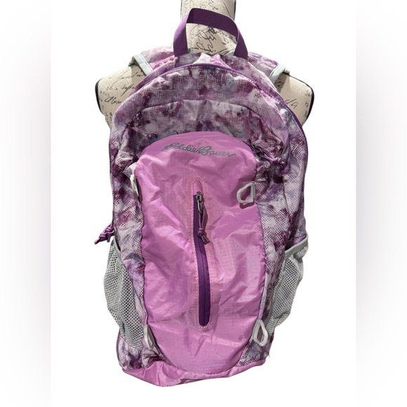 Eddie Bauer Backpack Stowaway 20L Pink Purple Packable Hike Camping Lightweight - Picture 1 of 8